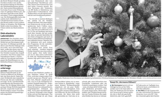 Wie feiert Radiomoderator Jens Herrmann Weihnachten?