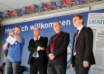 Moderation bei der LAUSITZER RUNDSCHAU Geburtstagstour in Finsterwalde