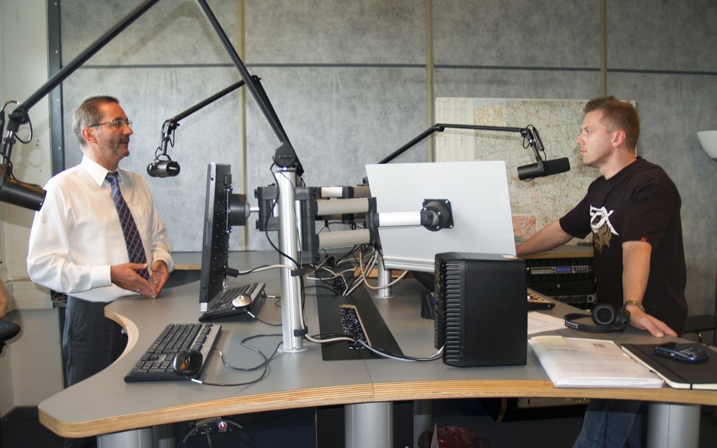 Brandenburgs Ministerpräsident Matthias Platzeck bei BB RADIO